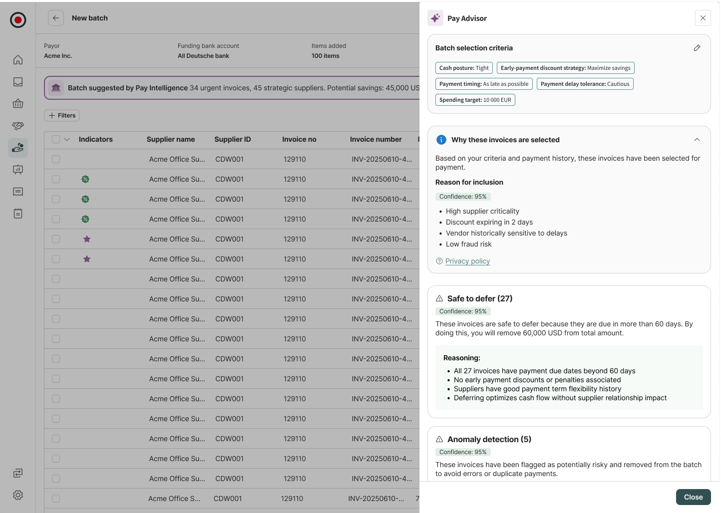 Payments Prioritization Agent preview